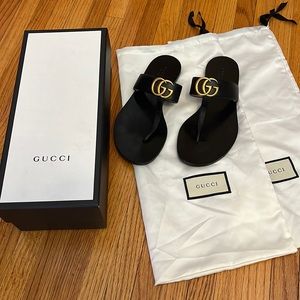 Gucci Marmont Leather Sandal